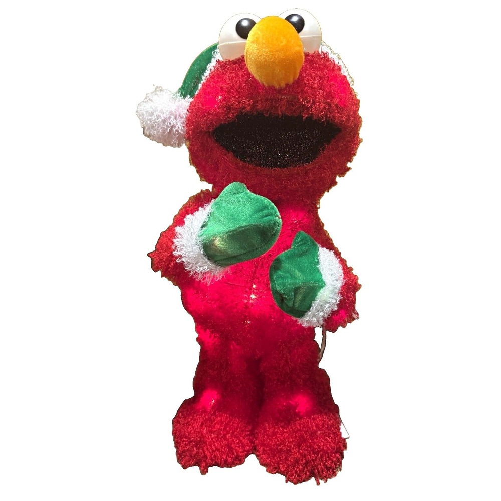 Sesame Workshop Elmo Illuminated 20 in Christmas Yard Decor Free Standing Works